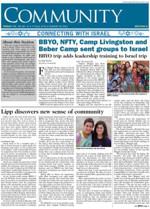 BBYO, NFTY, Camp Livingston and Beber Camp Sent Groups to Israel