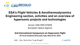 Research, Development and Programmes of Hypersonics Within