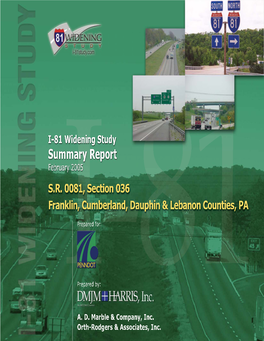 I-81 Widening Summary Report