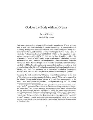God, Or the Body Without Organs