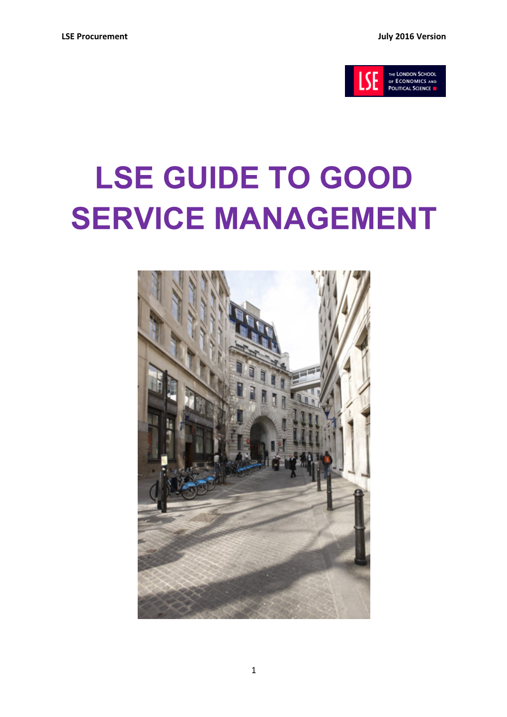 Lse Guide to Good Service Management
