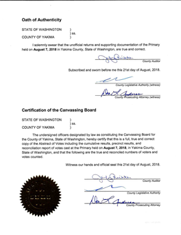 Yakima County Auditor Reconciliation Form