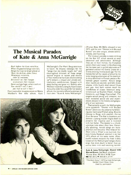 The Musical Paradox of Kate & Anna Mcgarrigle