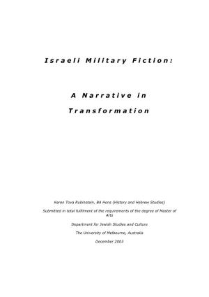 Israeli Military Fiction