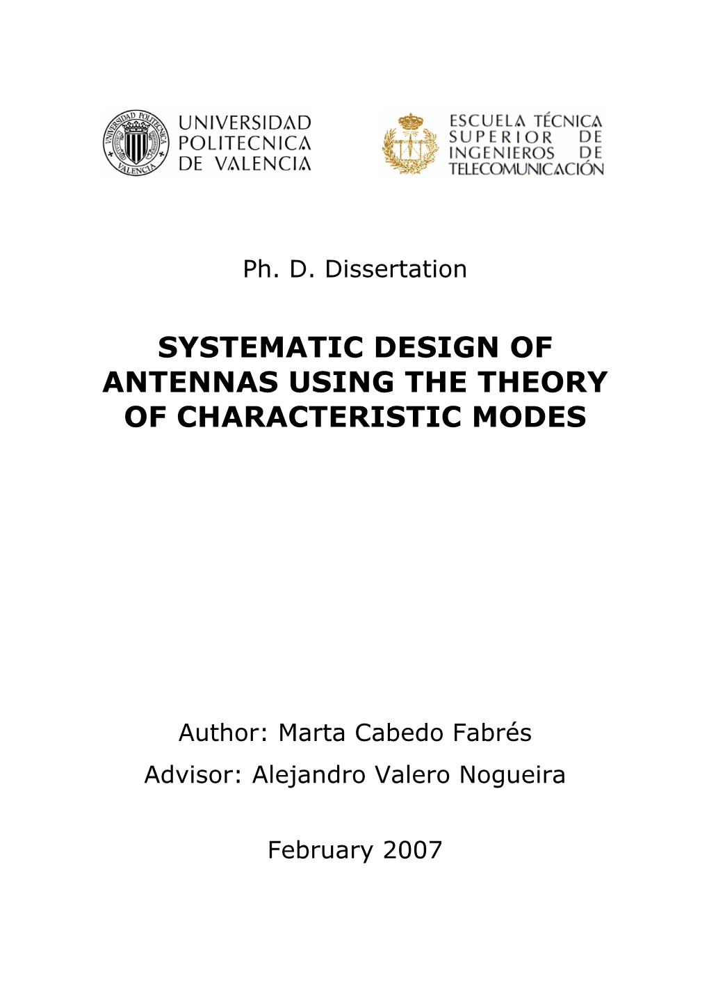 Systematic Design of Antennas Using the Theory of Characteristic Modes