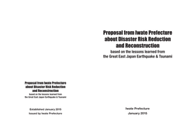[PDF] Proposal from Iwate Prefecture About Disaster Risk Reduction And