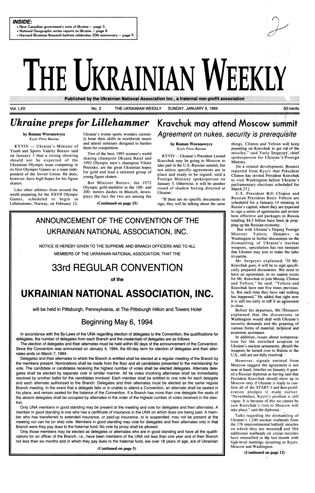 The Ukrainian Weekly 1994