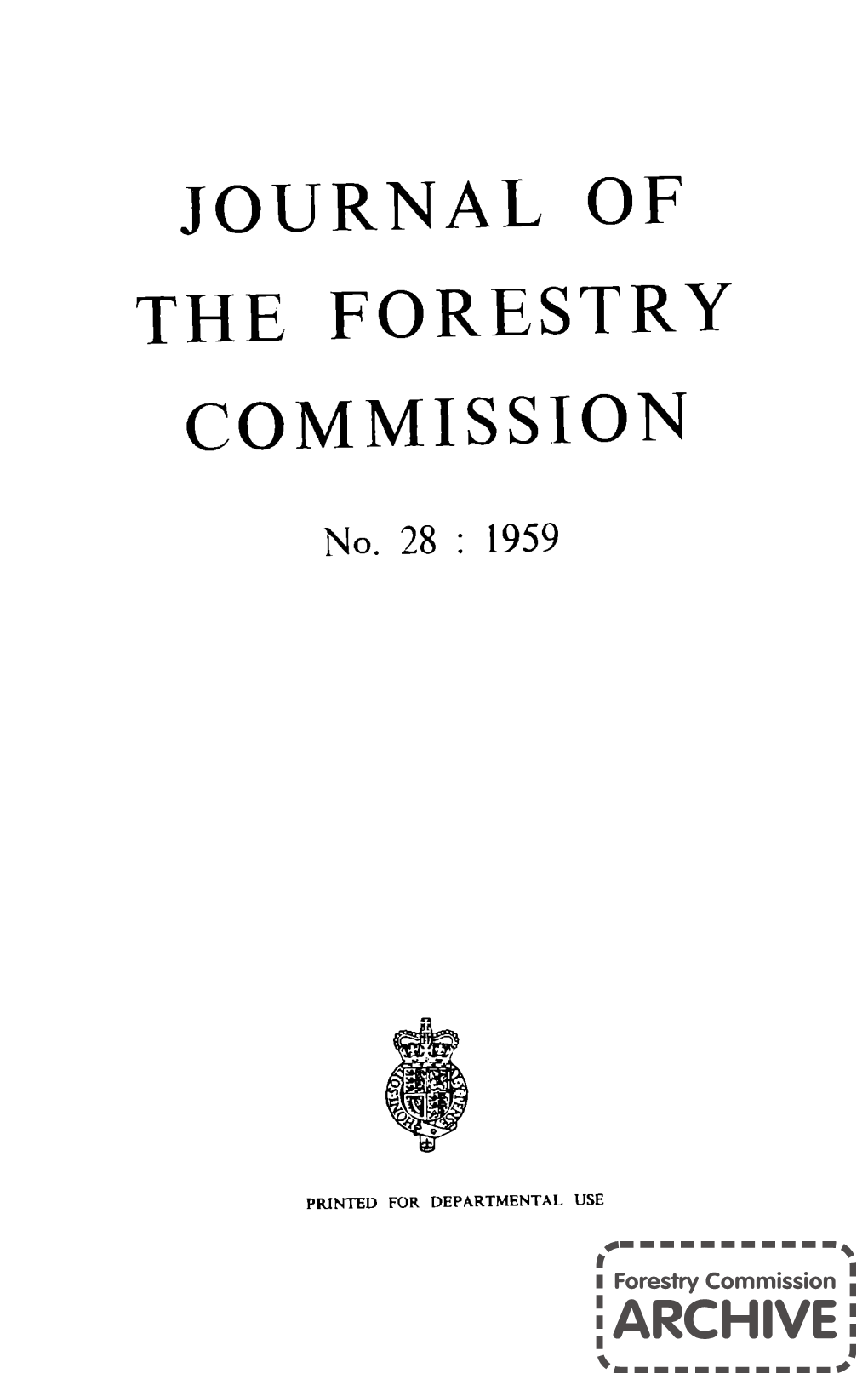 Forestry Commission Journal: No.28