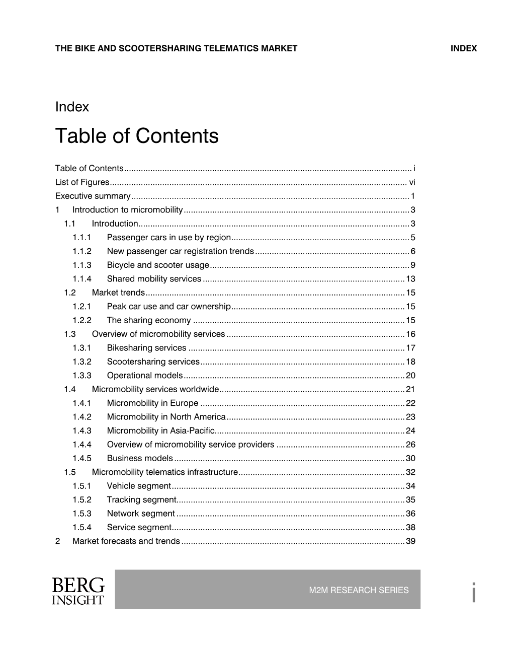 Table of Contents