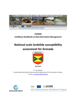National Scale Landslide Susceptibility Assessment for Grenada
