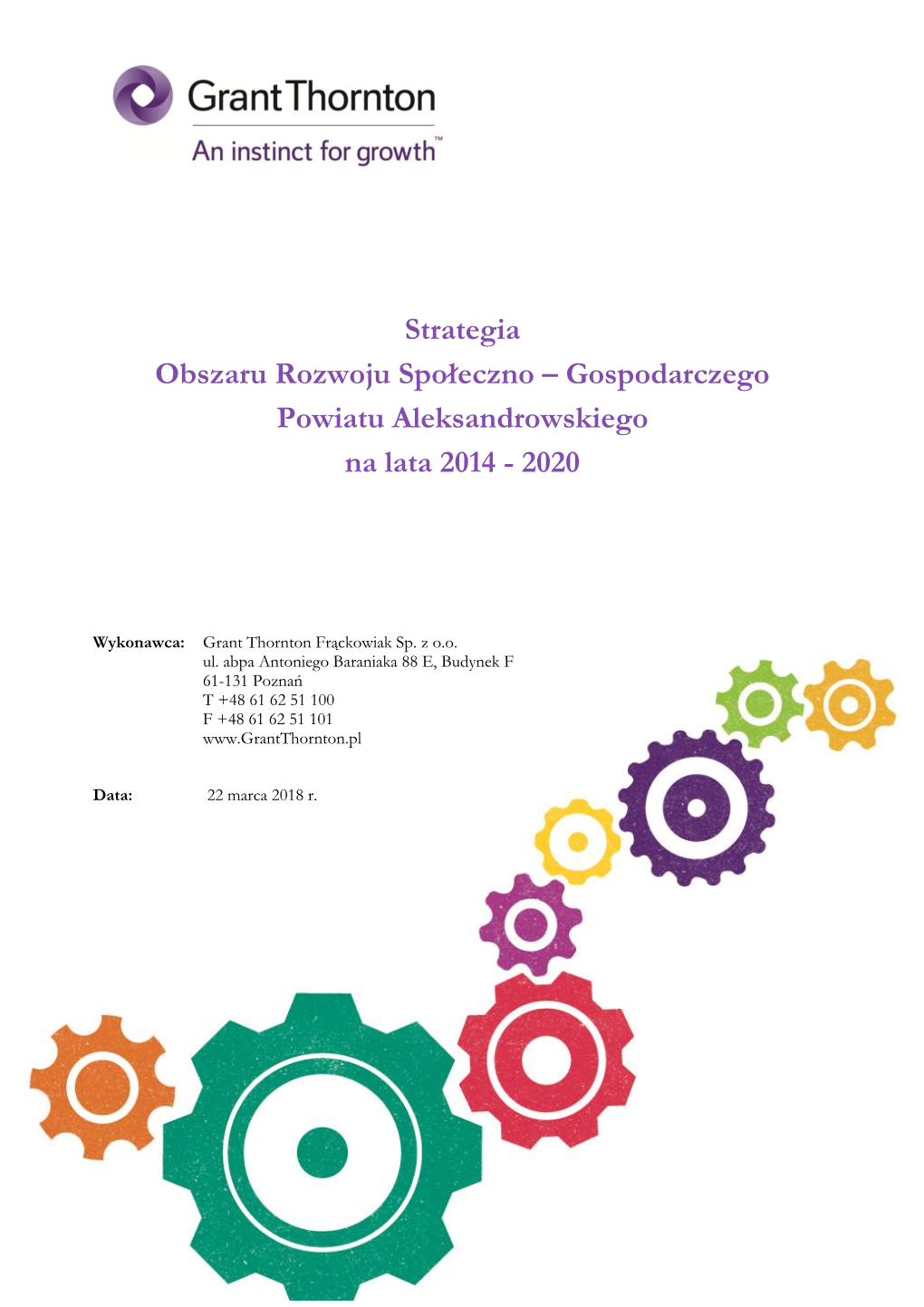 Gospodarczego Powiatu Aleksandrowskiego Na Lata 2014