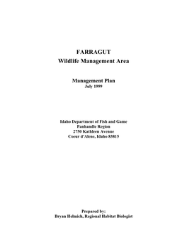 FARRAGUT Wildlife Management Area