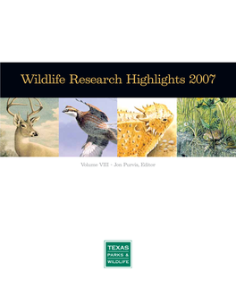 Wildlife Research Highlights for 2007