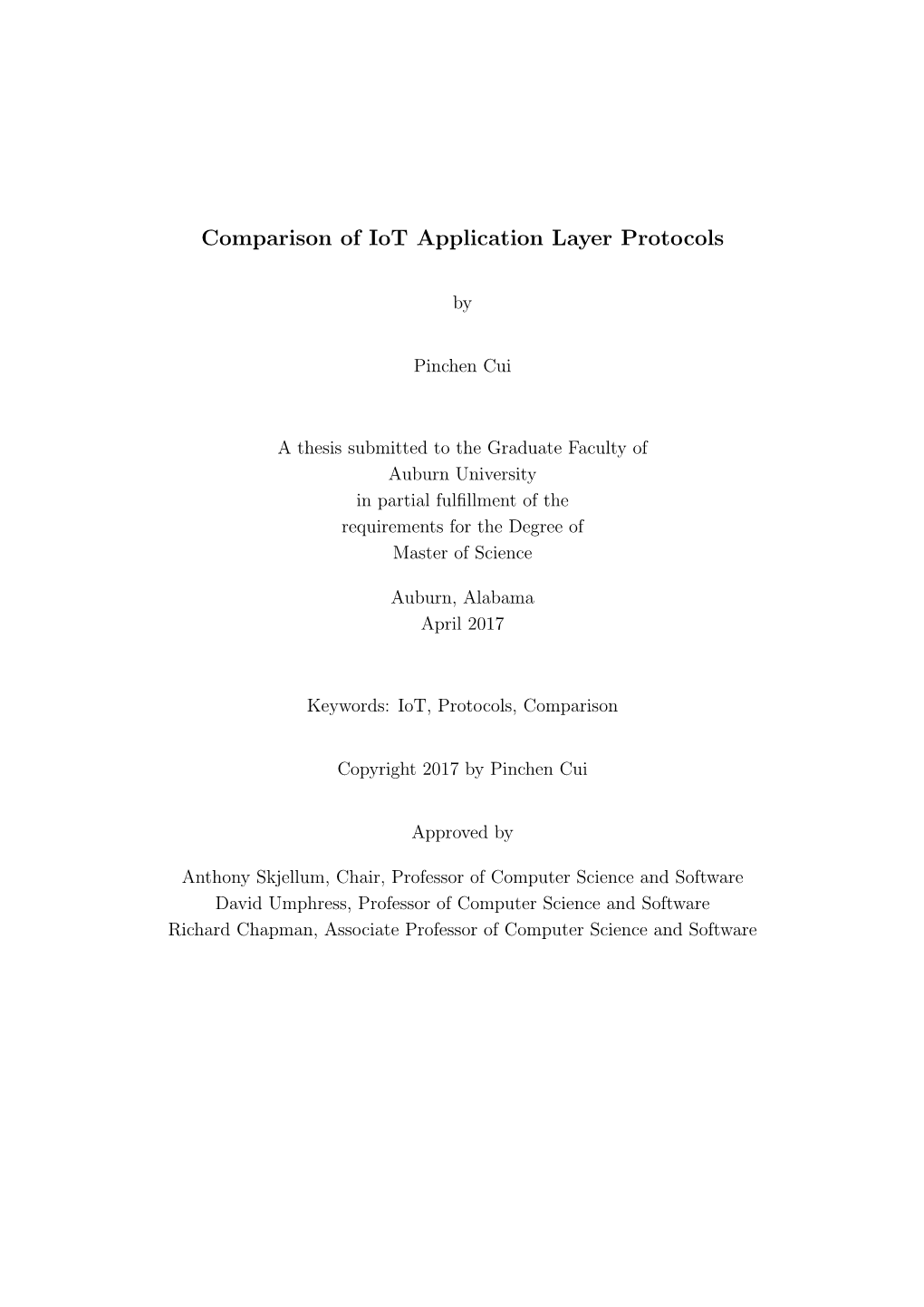 Comparison of Iot Application Layer Protocols