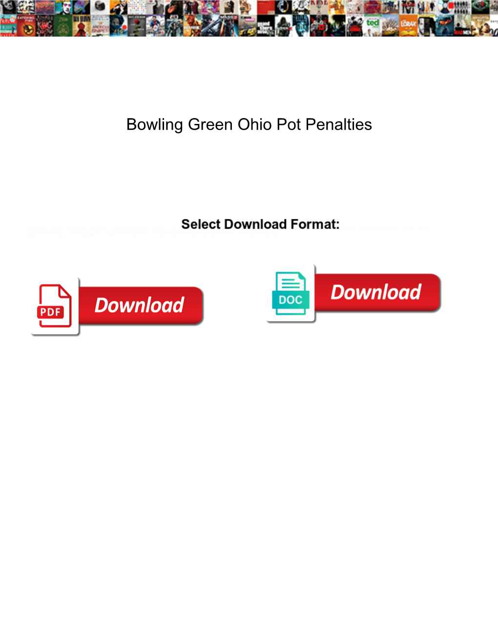 Bowling Green Ohio Pot Penalties