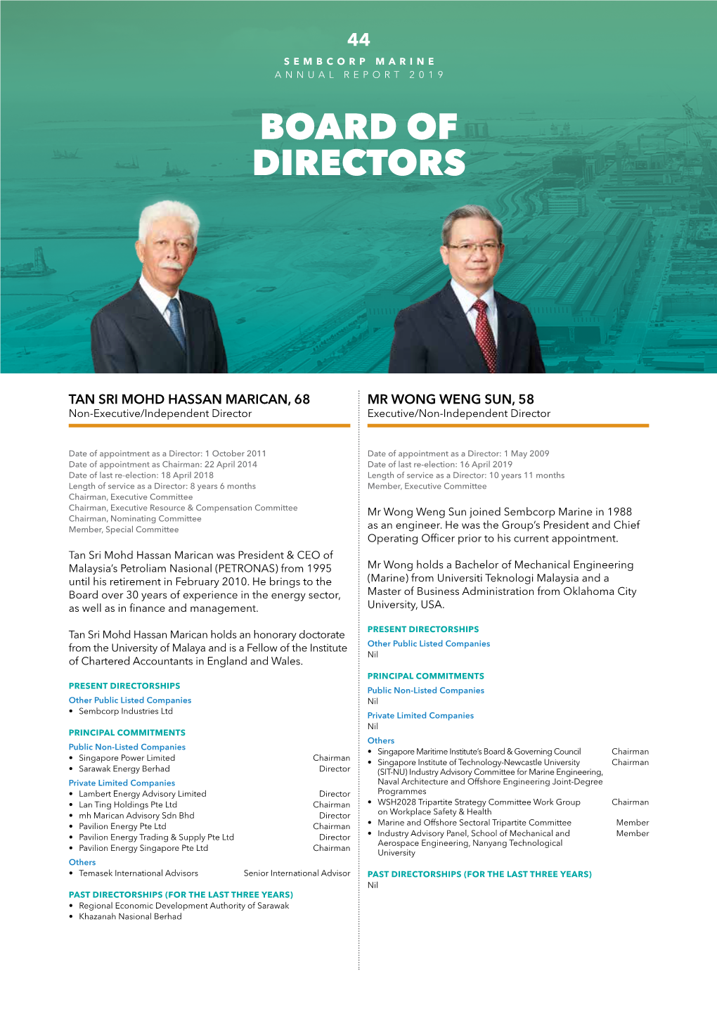 Board of Directors and Senior Management