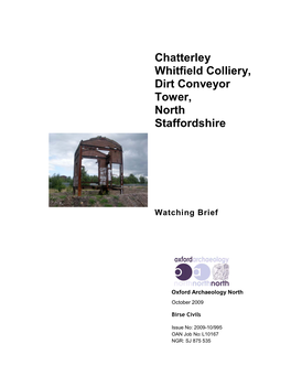 Chatterley Whitfield Colliery, Dirt Conveyor Tower, North Staffordshire