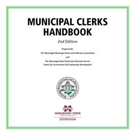MUNICIPAL CLERKS HANDBOOK 2Nd Edition