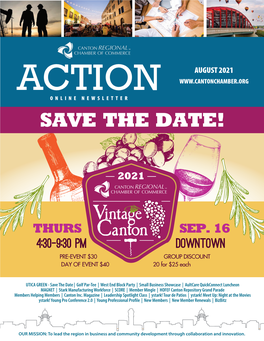 August 2021 Action Online Newsletter Save the Date!