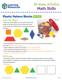 Plastic Pattern Blocks