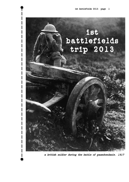 IST Battlefields Trip 2013