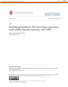 The New Nuns, Laywomen and Catholic Feminist Activism
