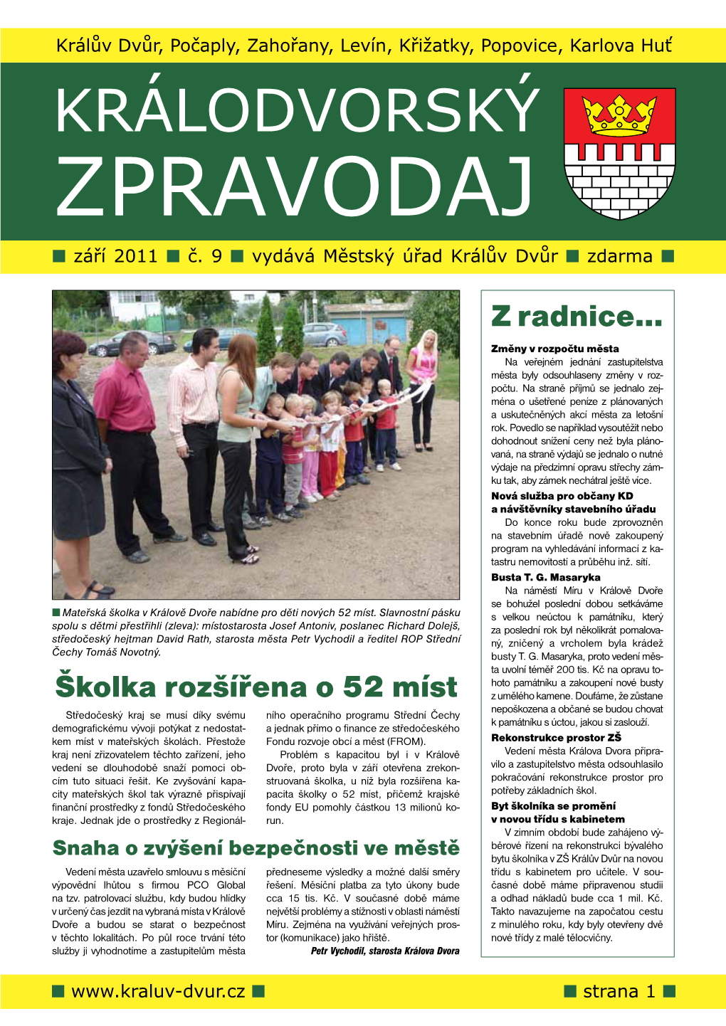 Králodvorský Zpravodaj N Září 2011 N Č