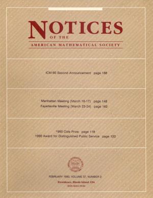 Notices of the American Mathematical Society Is Everything Other Than Meetings and Publications