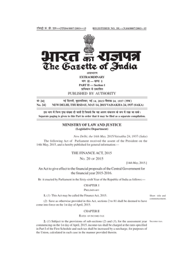 Finance Act, 2015 No