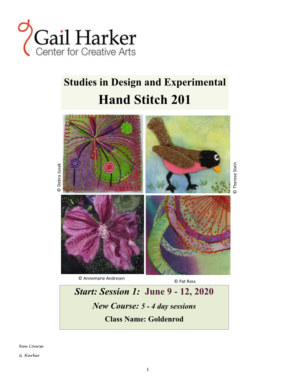 Hand Stitch 201