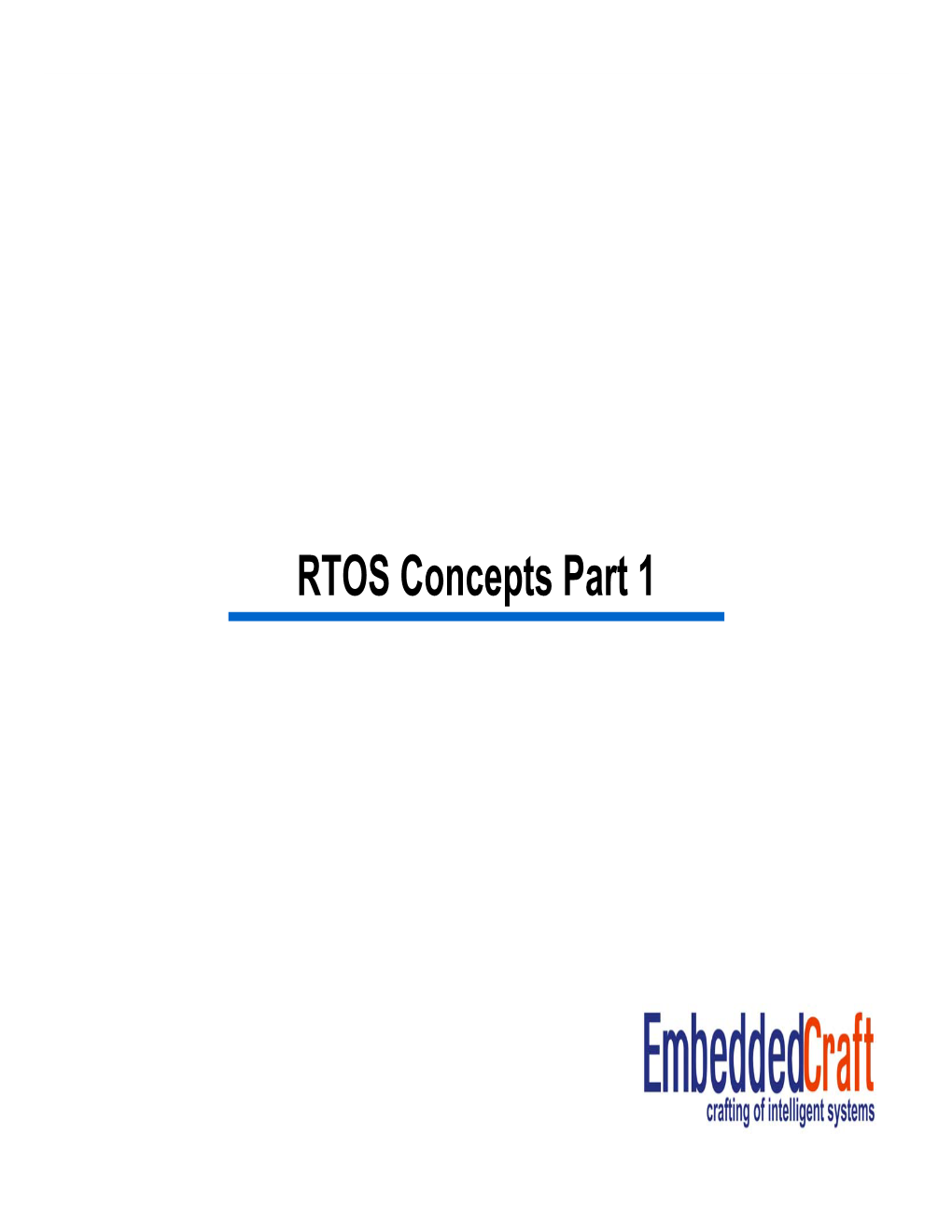 RTOS Concepts Part 1 Operating System