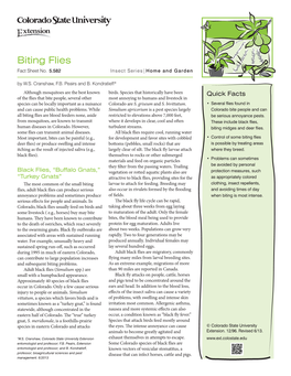 Biting Flies Fact Sheet No