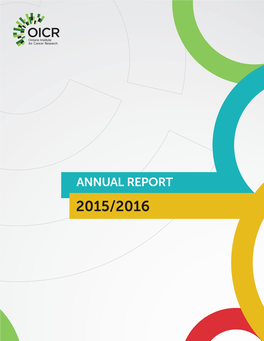 ANNUAL REPORT 2015/2016 Message from the Minister of Research, Innovation and Science