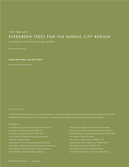 Evergreen Trees for the Kansas City Region