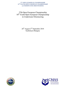 27Th Open European Championship 10 Youth Open European