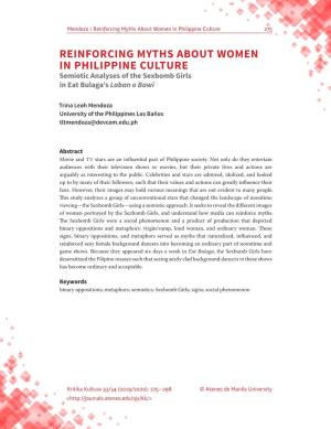 Reinforcing Myths About Women in Philippine Culture 275