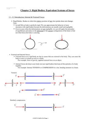 Rigid Bodies; Equivalent Systems of Forces