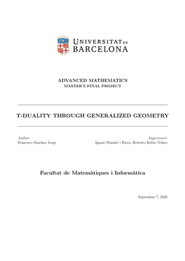 T-Duality Through Generalized Geometry