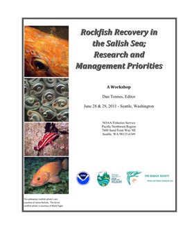 Rockfish Recovery in the Salish Sea; Research and Management Priorities