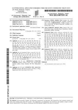 WO 2013/087555 Al 20 June 2013 (20.06.2013) W P O P C T