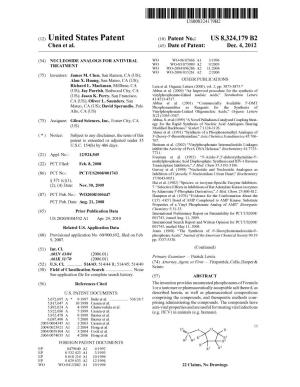 (12) United States Patent (10) Patent No.: US 8,324,179 B2 Chen Et Al