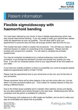 Flexible Sigmoidoscopy with Haemorrhoid Banding