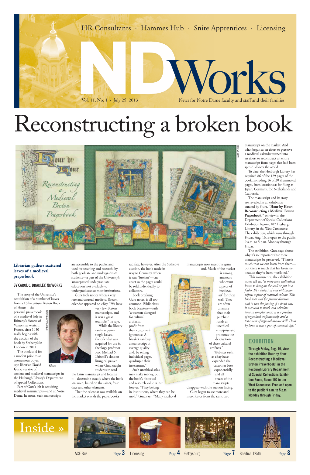 "Reconstructing a Broken Book," ND Works, Vol. 11, No. 1, P. 1
