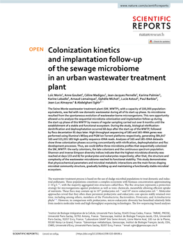 Colonization Kinetics and Implantation Follow-Up of the Sewage Microbiome in an Urban Wastewater Treatment Plant