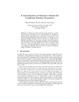 A Generalization of Shostak's Method for Combining Decision Procedures