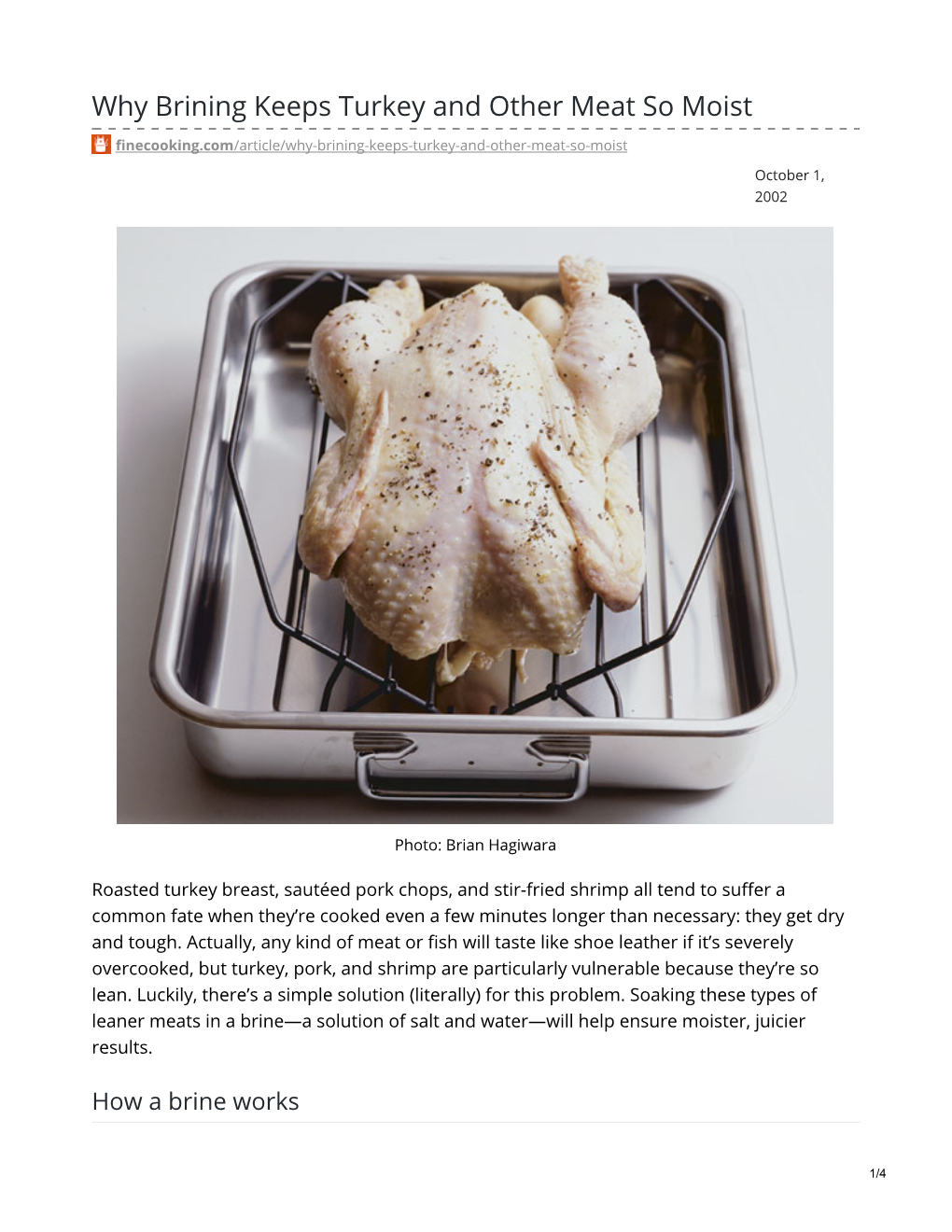 Why Brining Keeps Turkey and Other Meat So Moist