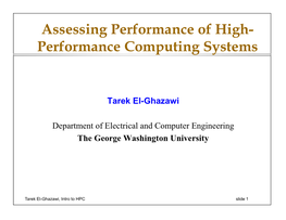 Performance Computing Systems
