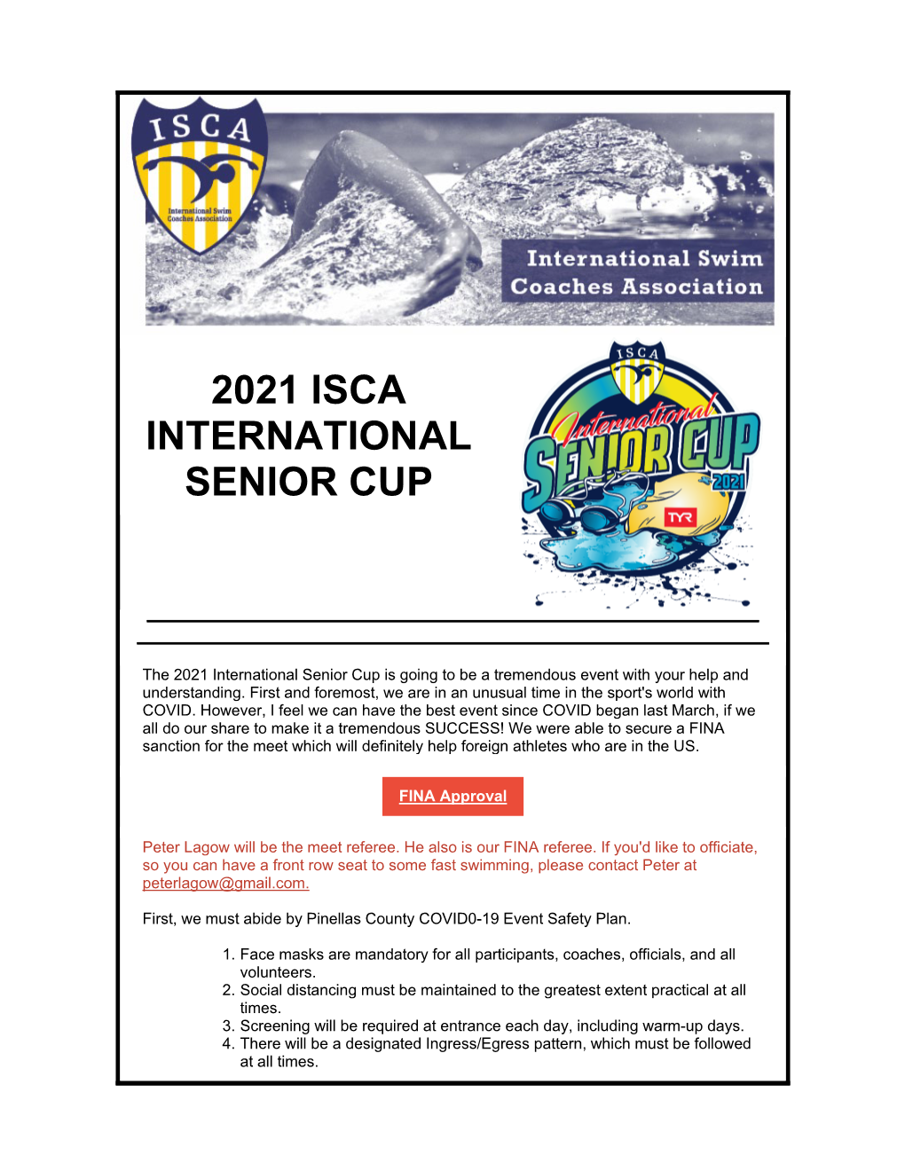 2021 Isca International Senior Cup