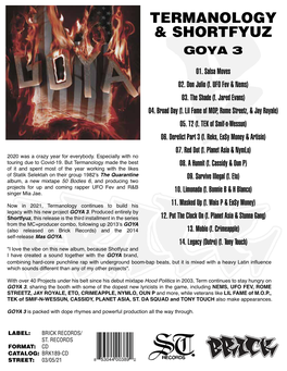 Brk 189 Termanology Goya Iii Cd