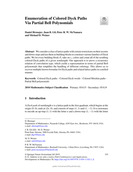 Enumeration of Colored Dyck Paths Via Partial Bell Polynomials